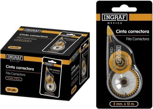 C/24 blister cinta correctora office club 5mmx12m.