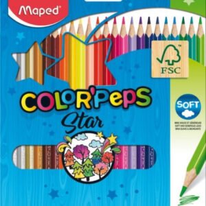 Estuche 24 lapices colores color peps maped