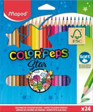 Estuche 24 lapices colores color peps maped