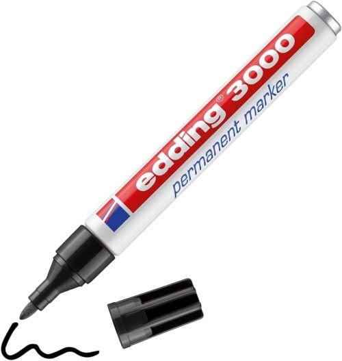 c/10 Rotulador Edding 3000 negro marcador permanente