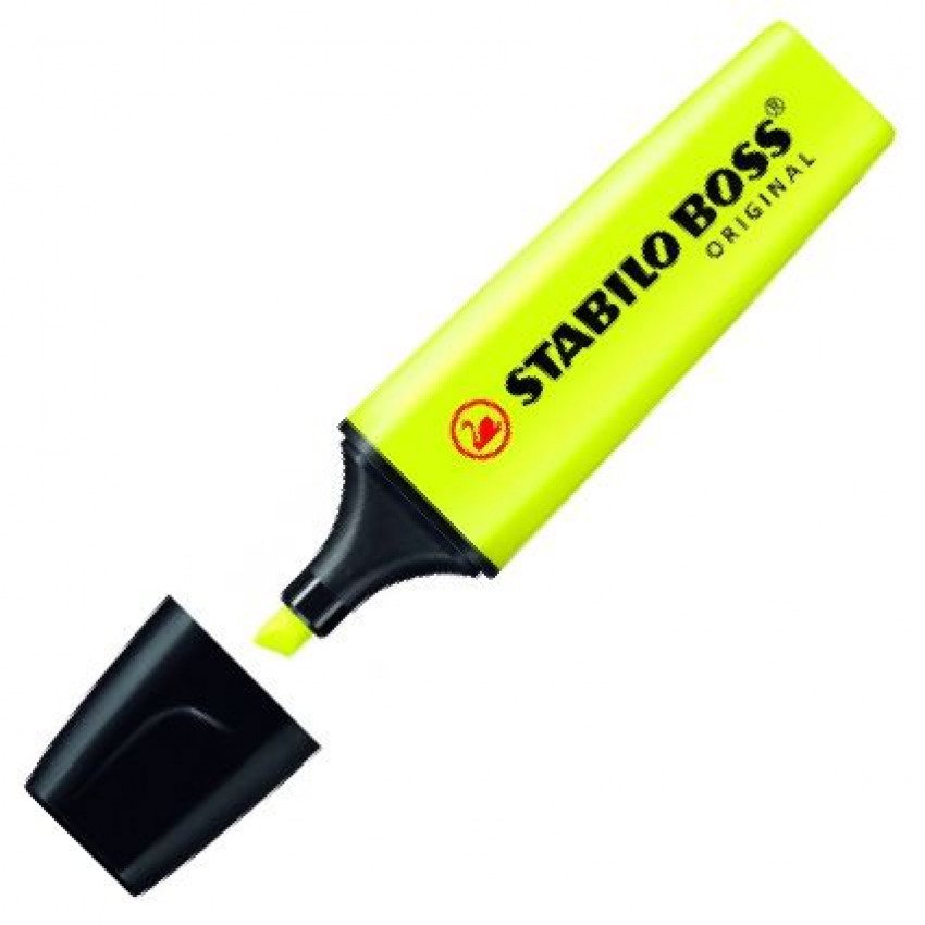 C/10 marcador fluorescente amarillo stabilo boss 70/24