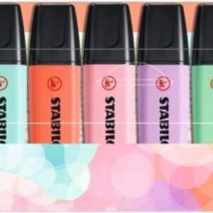 Estuche 8 marcadores fluorescentes stabilo boss 70 pastel nuevos colores