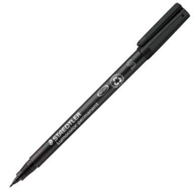 C/10 ROTULADOR LUMOCOLOR 313 NEGRO PUNTA S PERMANENTE