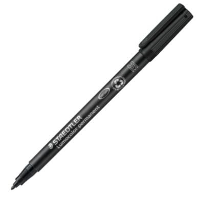 C/10 ROTULADOR LUMOCOLOR 317 NEGRO PUNTA M PERMANENTE