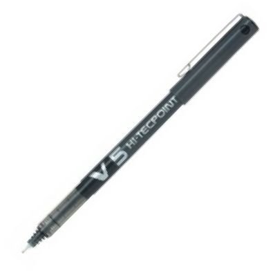 C/12 BOLíGRAFO PILOT V5 NEGRO PUNTA 0	5MM