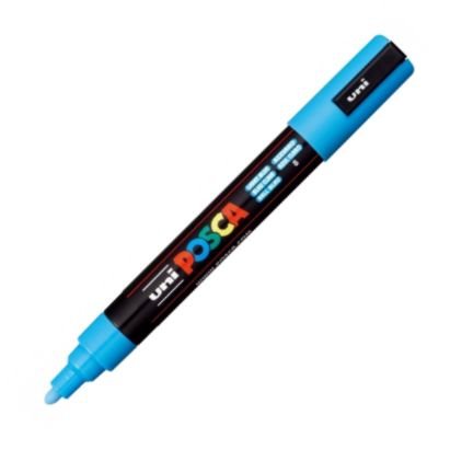 marcador uni posca pc-m5 color azul claro punta 1	8-2	5mm