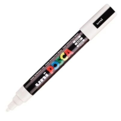 marcador uni posca pc-m5 color blanco punta 1	8-2	5mm