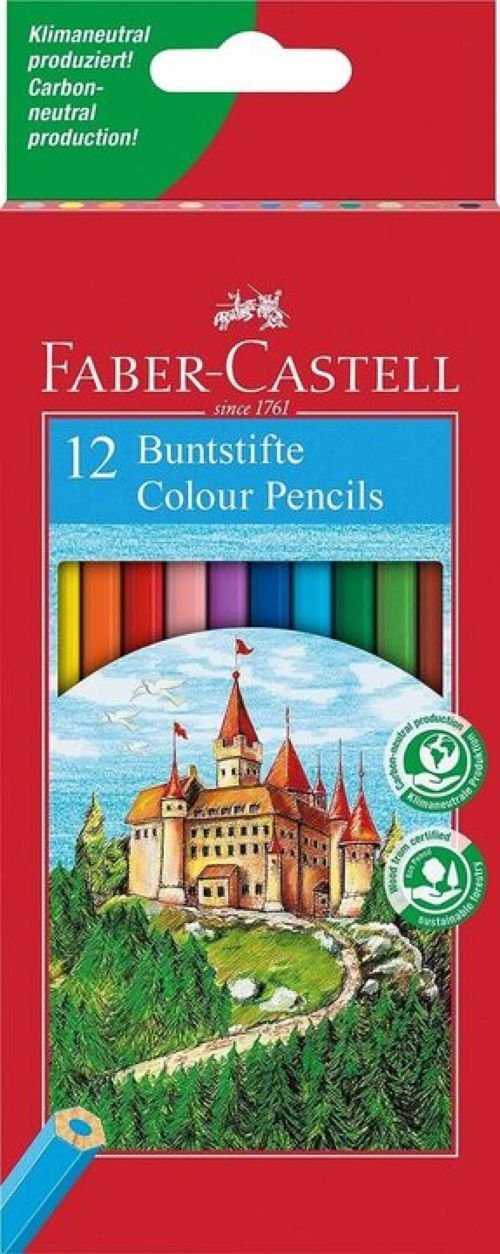 ESTUCHE 12 LAPICES HEXAGONALES DE COLORES FABER-CASTELL