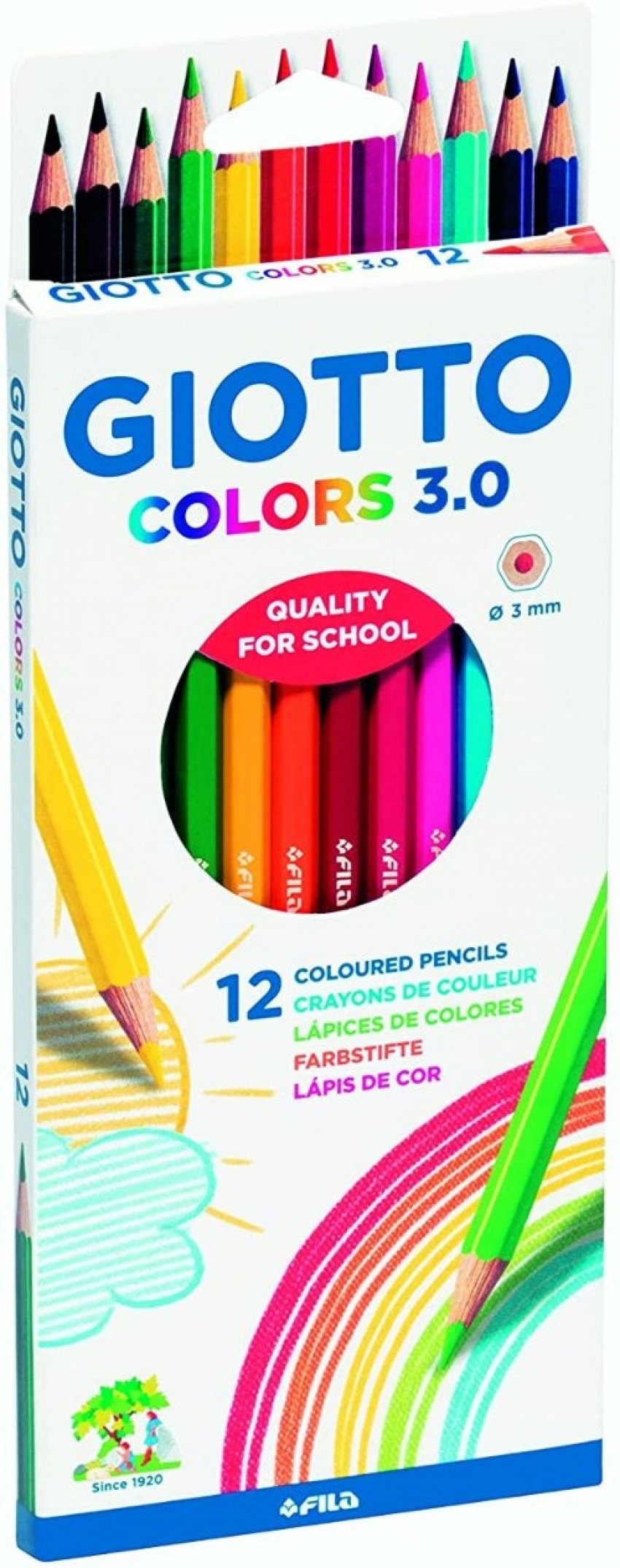 Estuche 12 lápices colores giotto colors 3.0