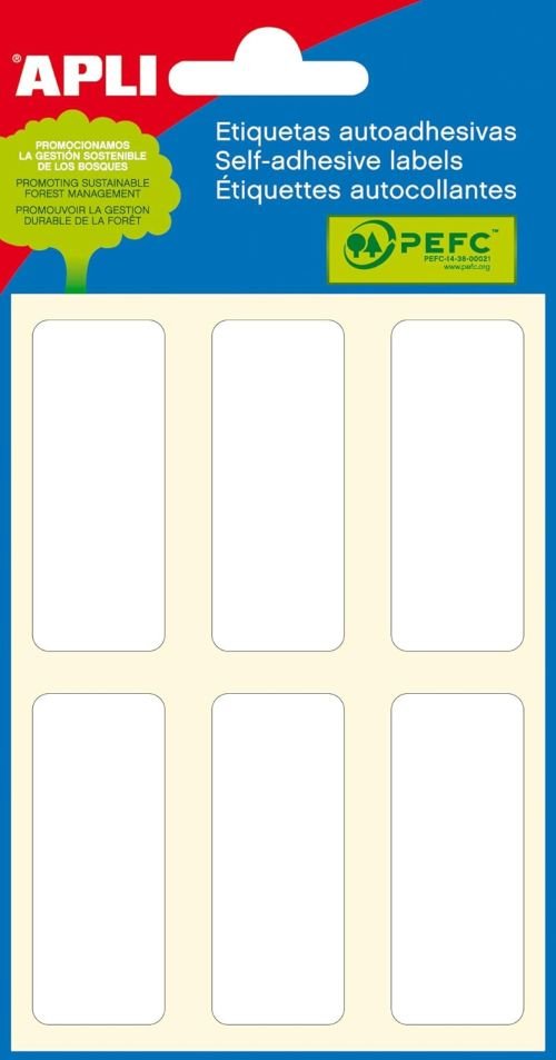 MINI BOLSA ETIQUETAS ADHESIVAS 20X50 APLI CANTOS ROMOS