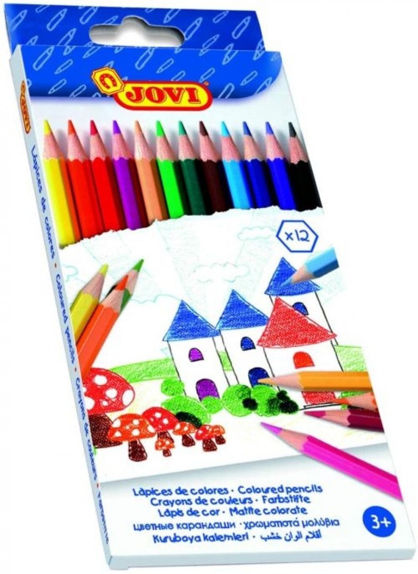 C/12 lapiz madera jovi colores