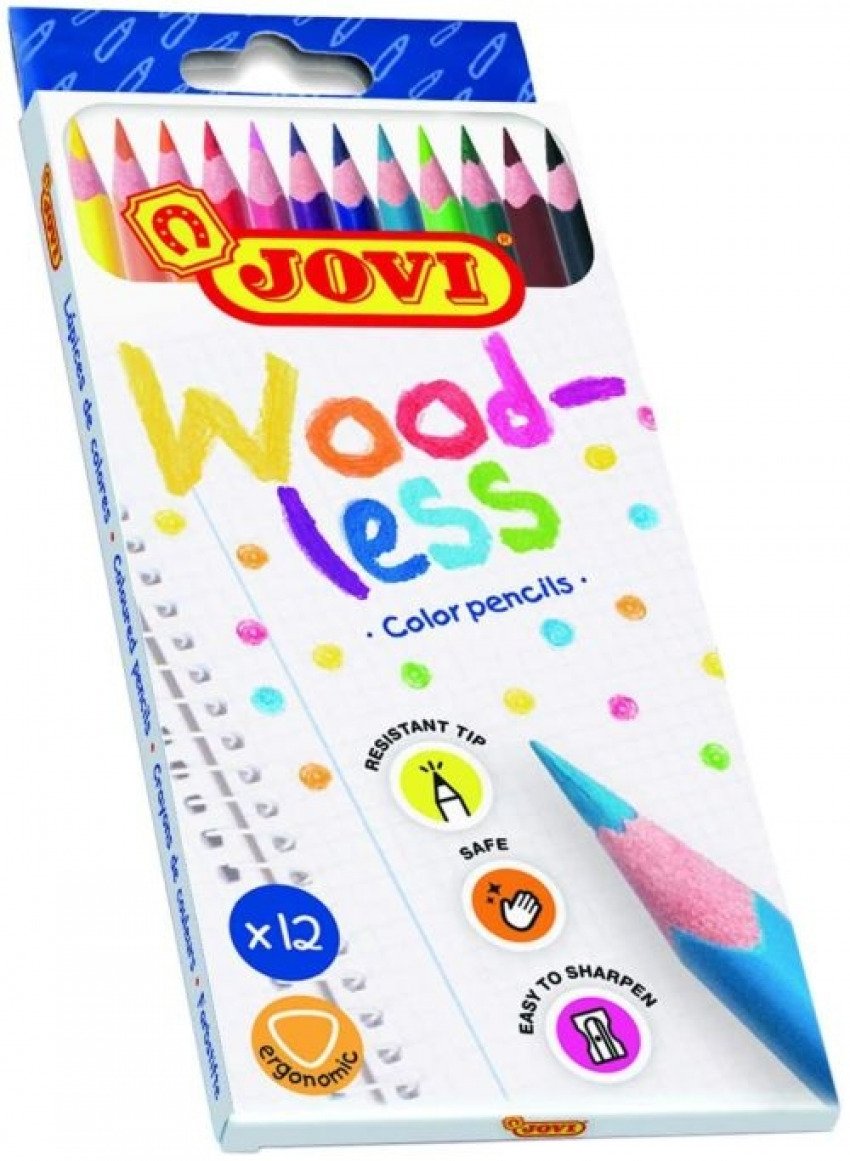 Estuche 12 lapices de colores jovi woodless surtidos