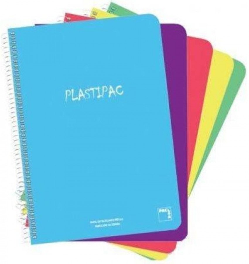 Paq/5 blocs 4º 80H 90G liso C/M Plastipac t. polipropileno