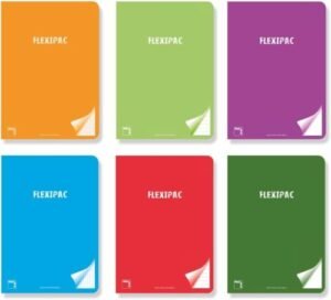 PAQ/6 LIBRETA A4 48H 90G PAUTA 3.5 C/M FLEXIPAC T.PLASTICO