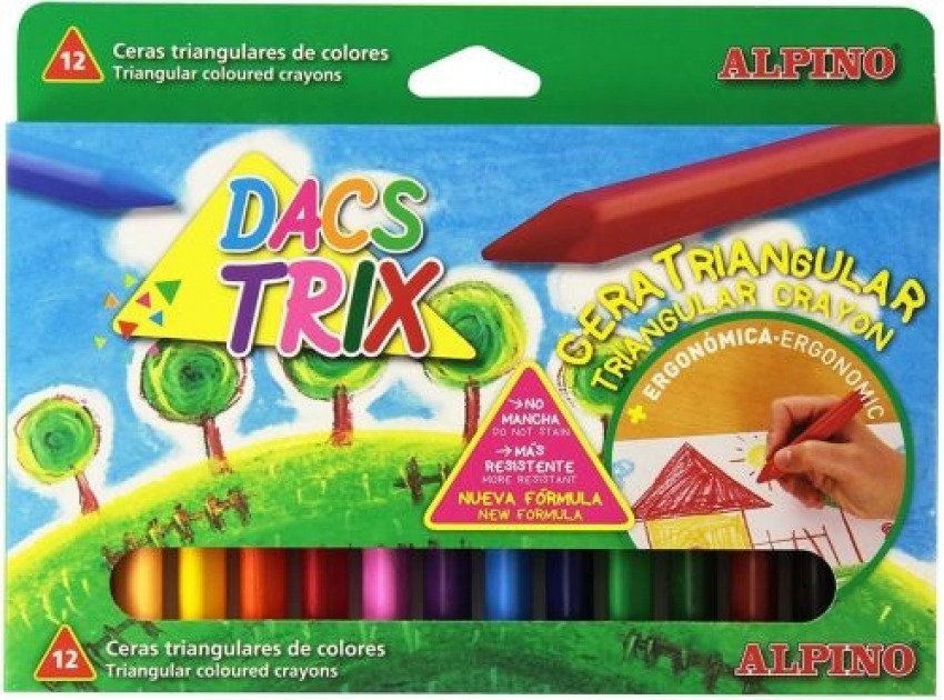 ESTUCHE 12 CERAS BLANDAS DACSTRIX TRIANGULARES COL.SURTID.
