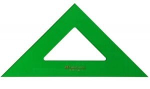 ESCUADRA SERIE TECNICA 25CM METACRILATO VERDE SIN GRADUAR
