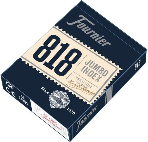 Baraja poker (55 naipes) nº818 estuche carton 2 indices gigantes