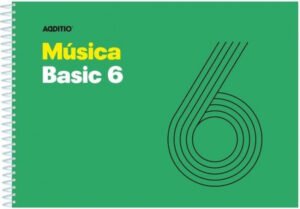 Cuaderno espiral musica basic 6 pentagramas de 9mm por pagina 25 hojas