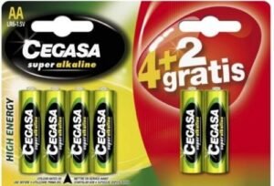 BLISTER 4+2 PILAS CEGASA SUPER ALCALINA AA LR6